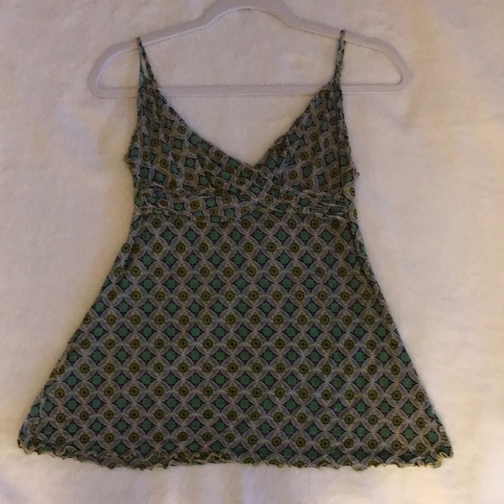 Express  green and Gold Fitted Camisole